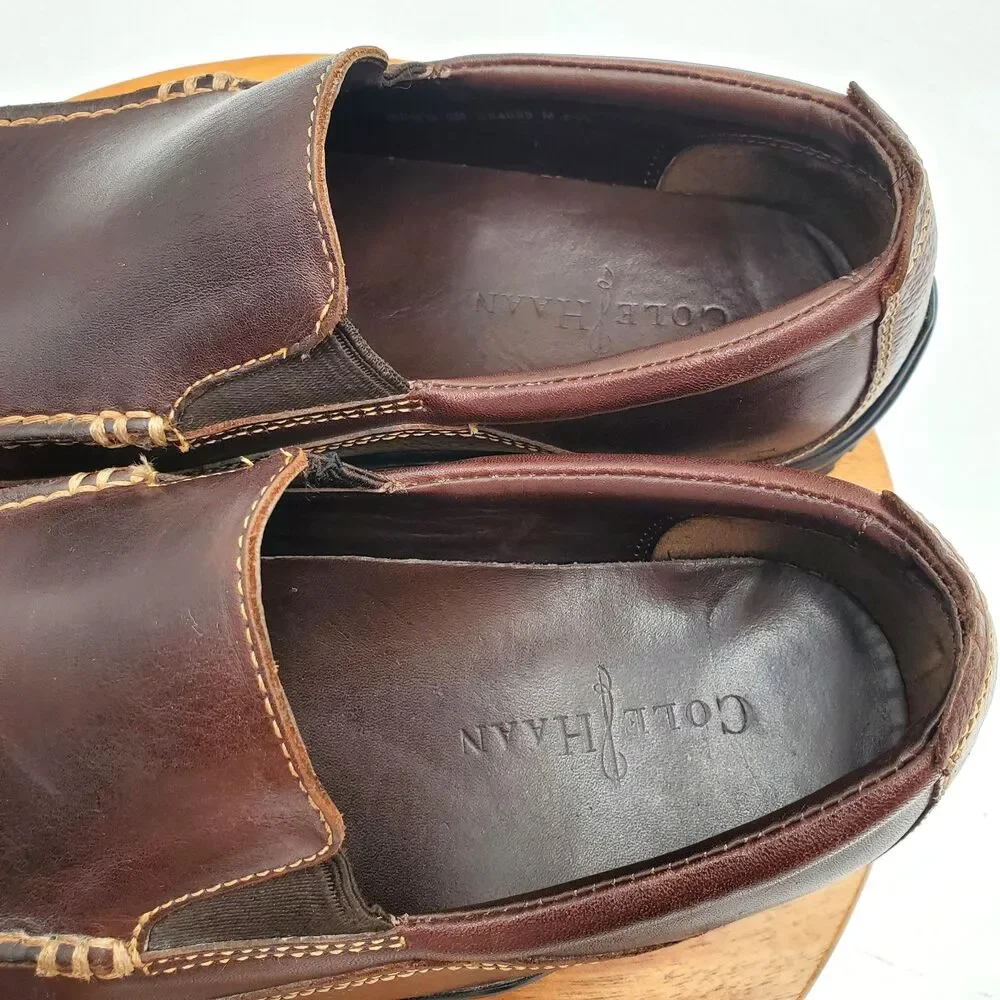 Cole Haan Slip On Loafers Men's Size 9M Tucker Venetian Brown Leather Casual